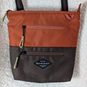 Sherpani Crossbody Purse Bag Sadie Orange Brown Fall Travel Lightweight RFID
